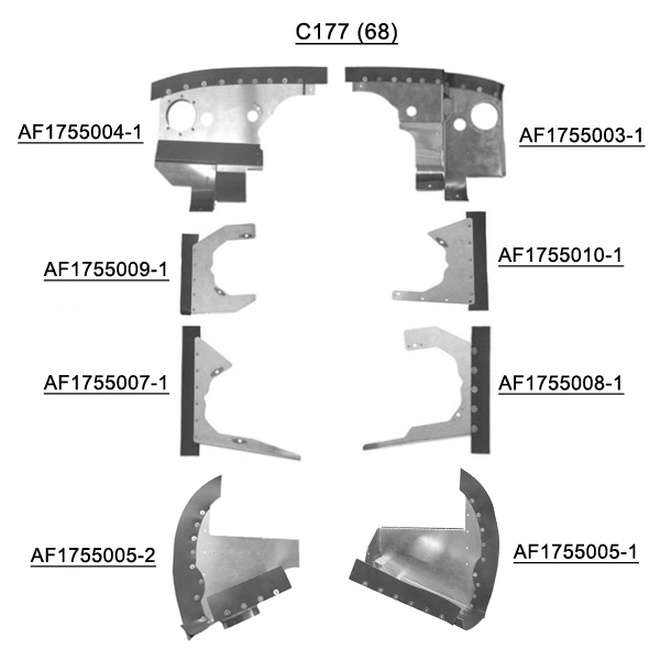 Cessna C177 (1968) Engine Baffle Set